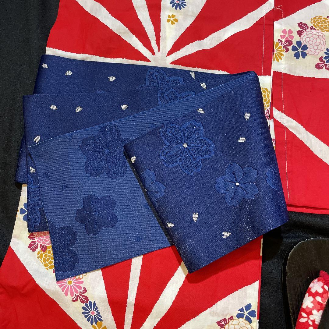 限定1☆浴衣 大正ロマン アンティーク 浴衣 麻の葉　猫 赤 白 黒猫