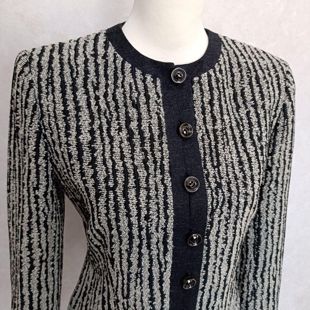 美品 クリスチャンディオール ノーカラーツイード調ジャケット ヴィンテージ 9号