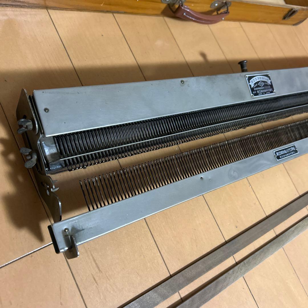 編み機　アンティーク　昭和　レトロ　超希少　高速編み機　木箱