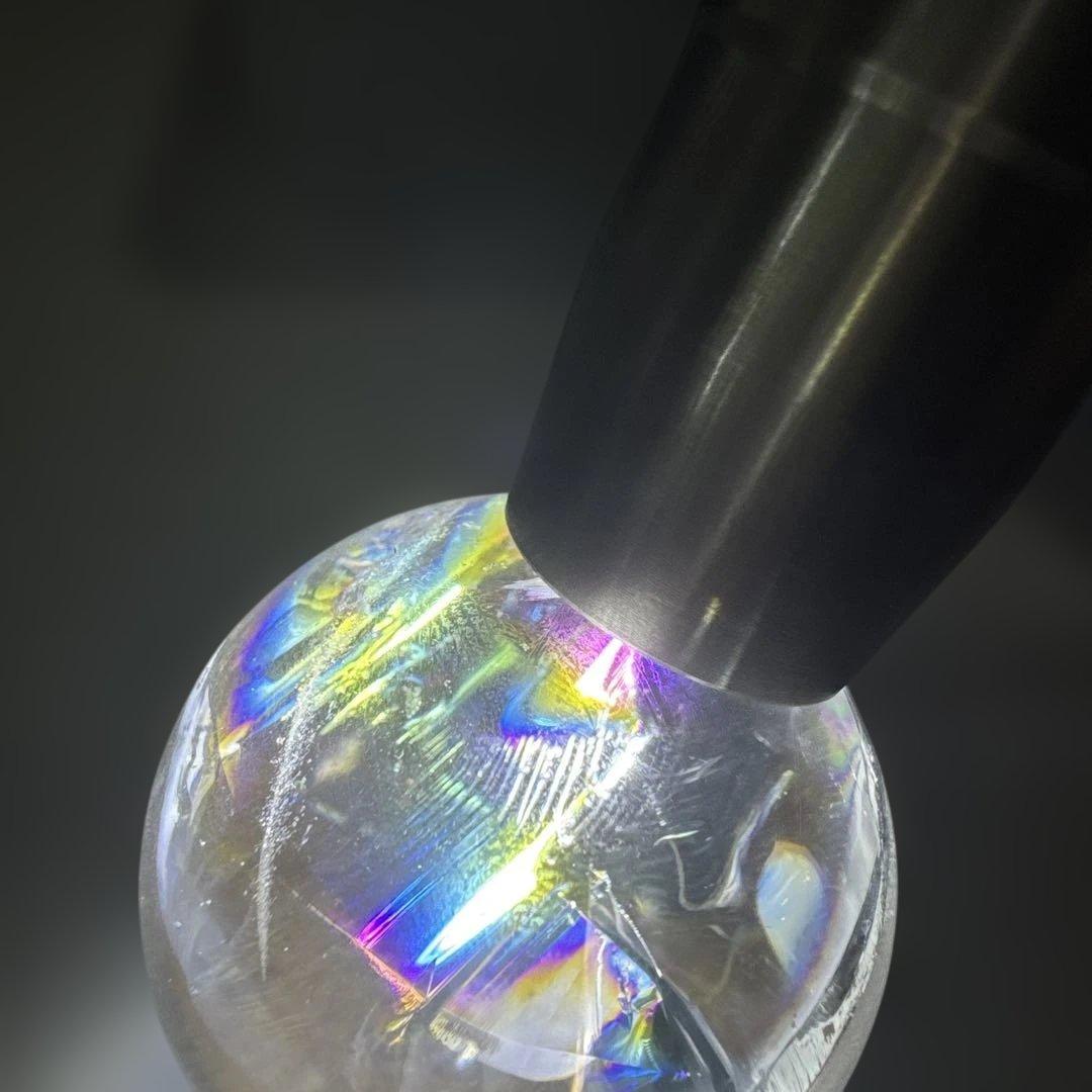 天然　最高品質　コロンビア産　レムリアン水晶　レインボー水晶　スフィア　丸玉