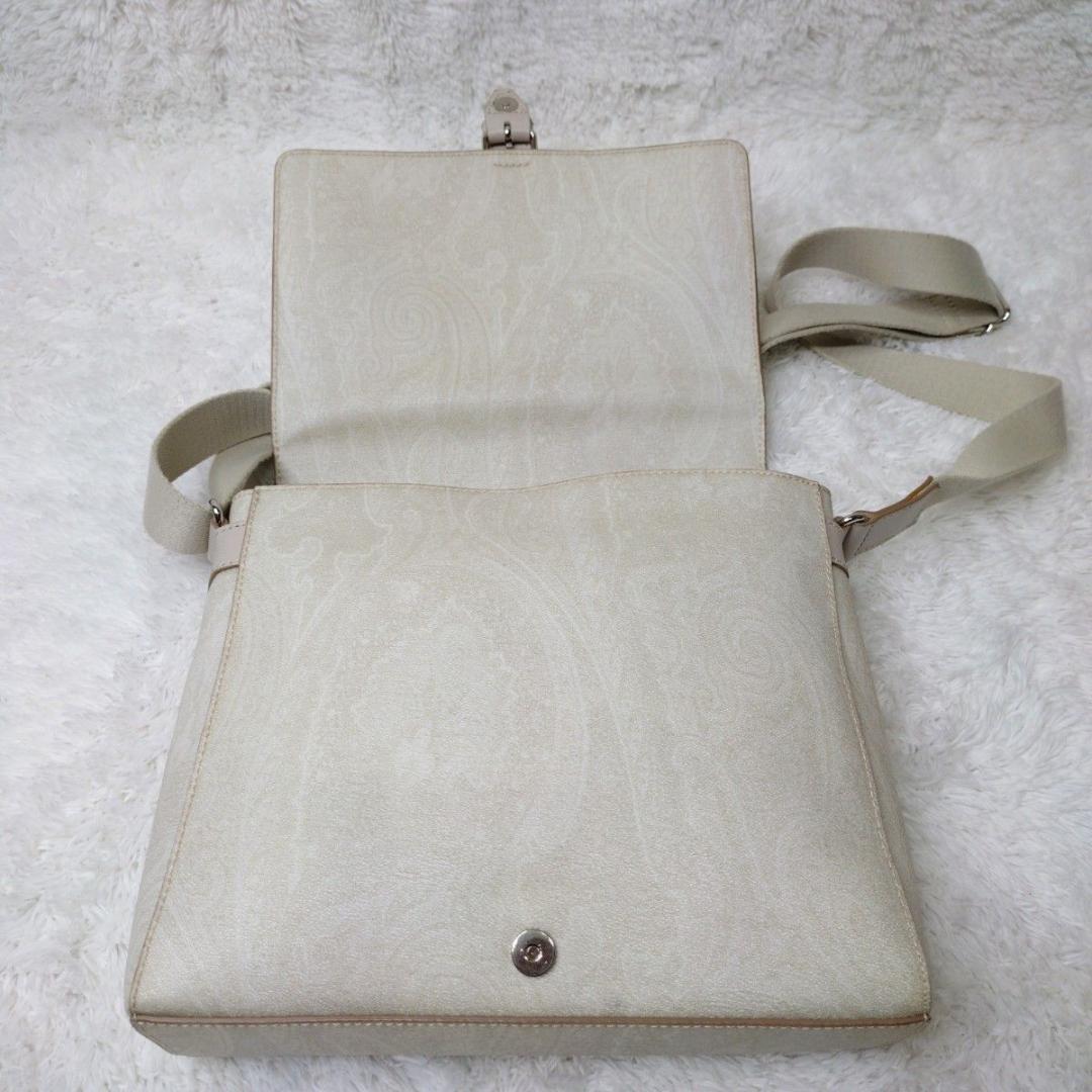 【希少デザイン】 ETRO エトロ ショルダーバッグ アイボリー ペイズリー柄