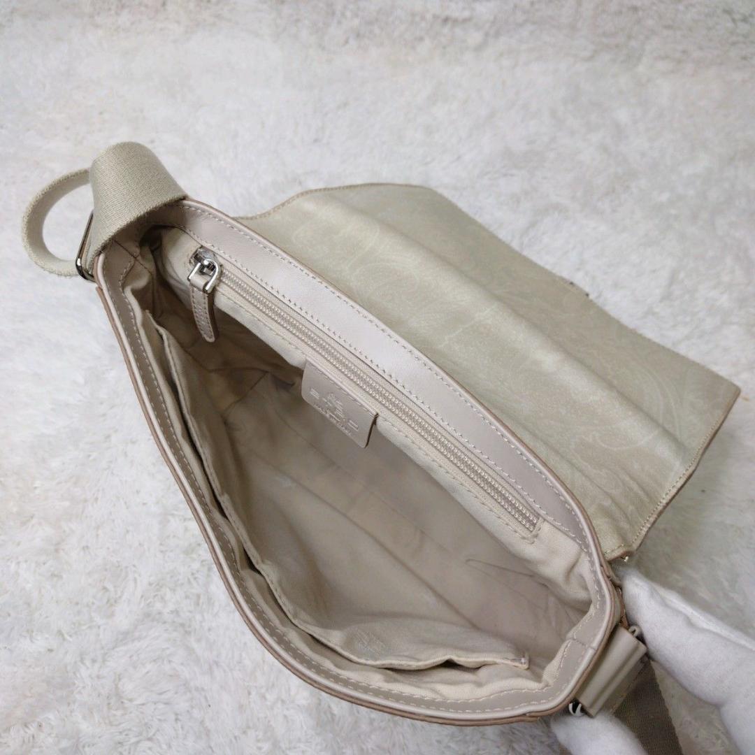 【希少デザイン】 ETRO エトロ ショルダーバッグ アイボリー ペイズリー柄