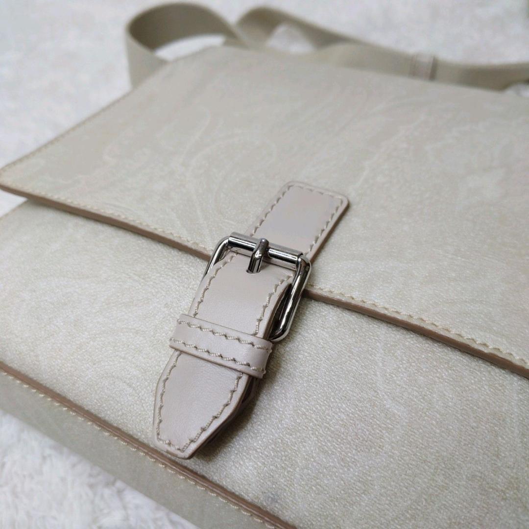 【希少デザイン】 ETRO エトロ ショルダーバッグ アイボリー ペイズリー柄