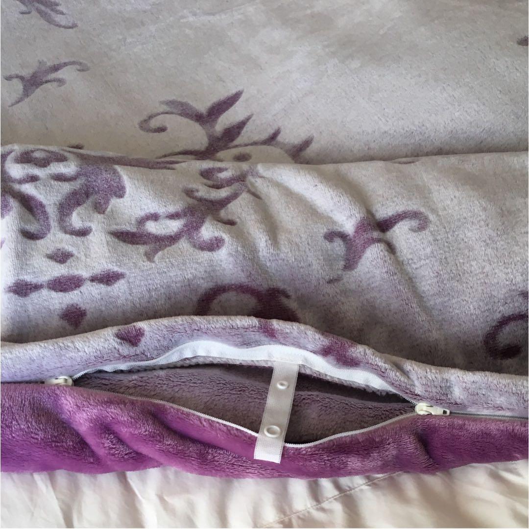 新品未使用品　希少なクイーンサイズ　西川　掛け布団カバー　ラベンダー色　フワフワ