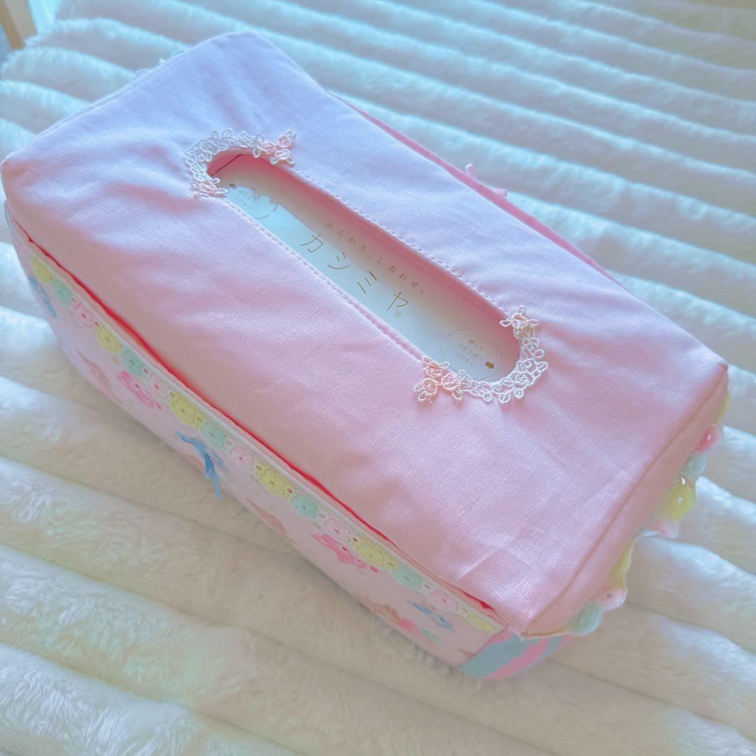 収納ポケット付きティッシュカバー