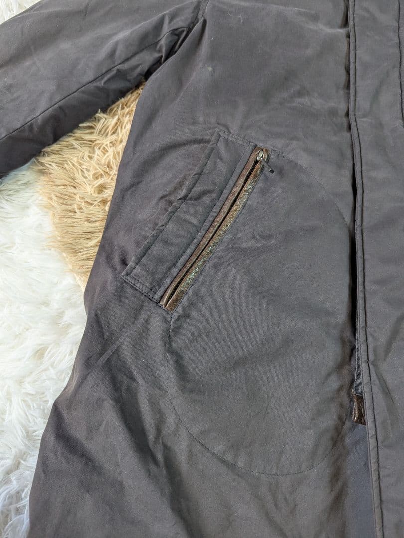 AQUARAMA モッズコート ダウン ファー フード付 イタリア製 メンズ L