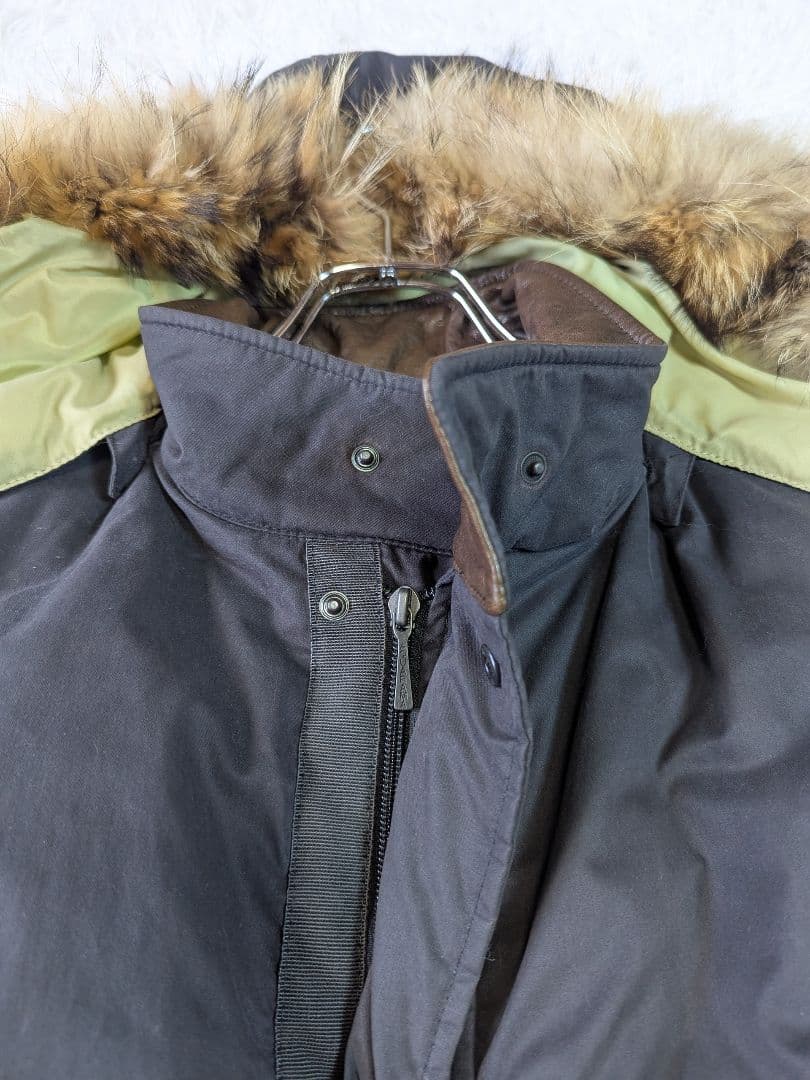 AQUARAMA モッズコート ダウン ファー フード付 イタリア製 メンズ L