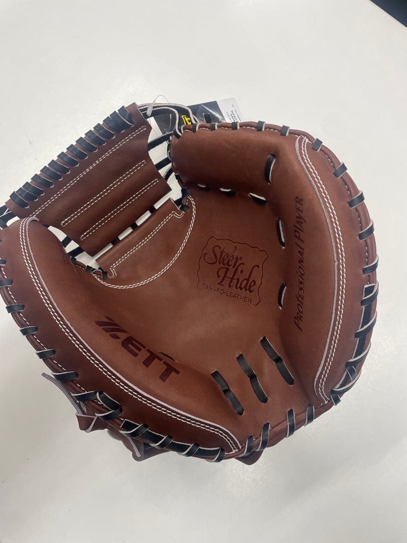 m*1様 新品 ゼット 硬式用キャッチャーミット チョコブラウン×ブラック