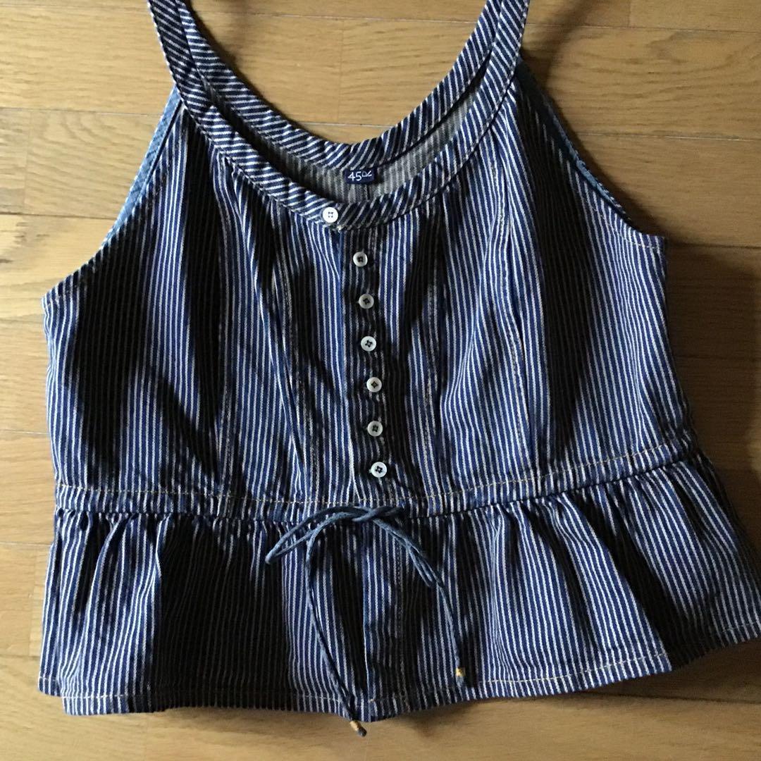 45R 大麦デニムキャミソール