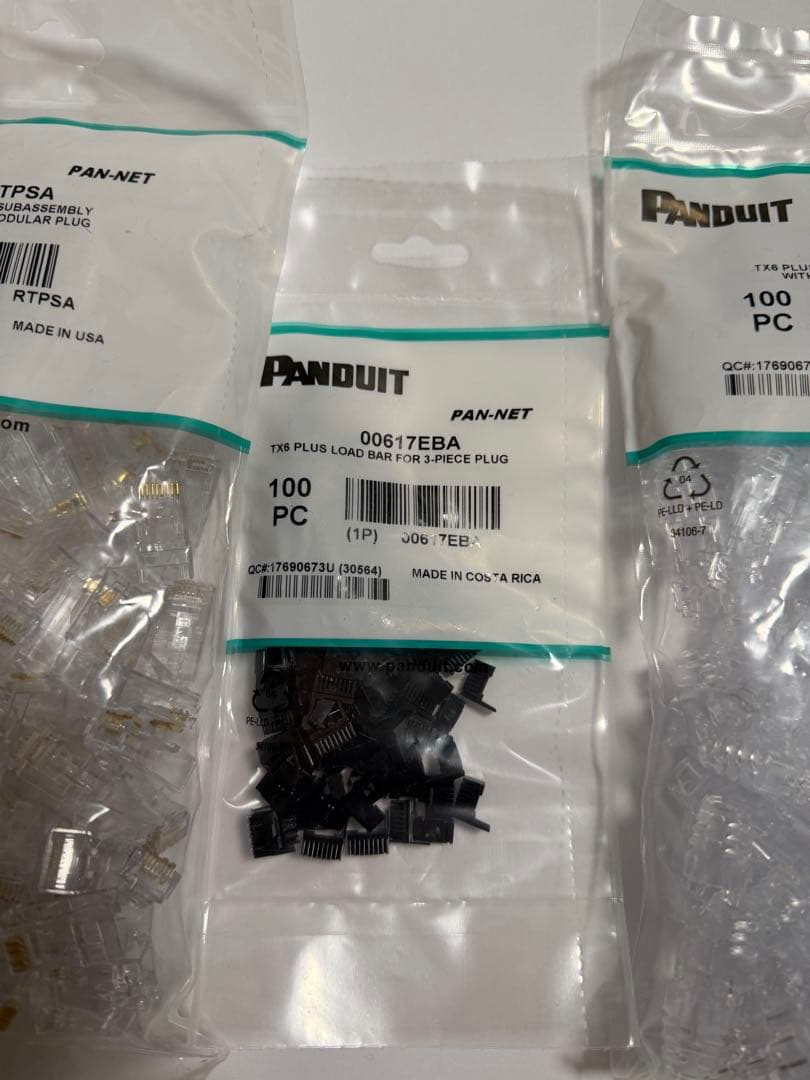 新品 PANDUIT RJ45モジュラープラグ Cat6 SP688E-C