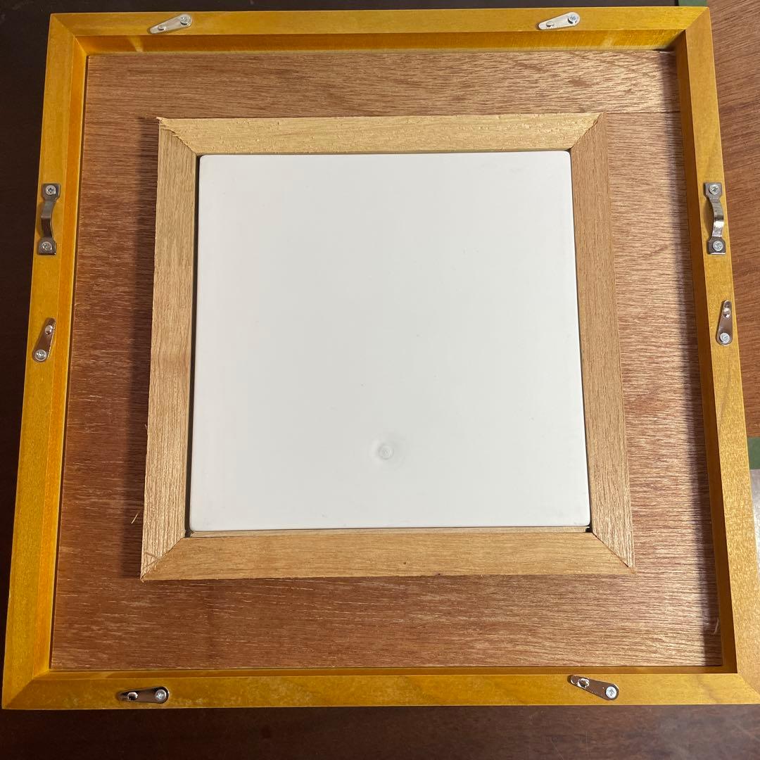 香蘭社　陶画　春蘭　27.5×27.5cm お箱入り