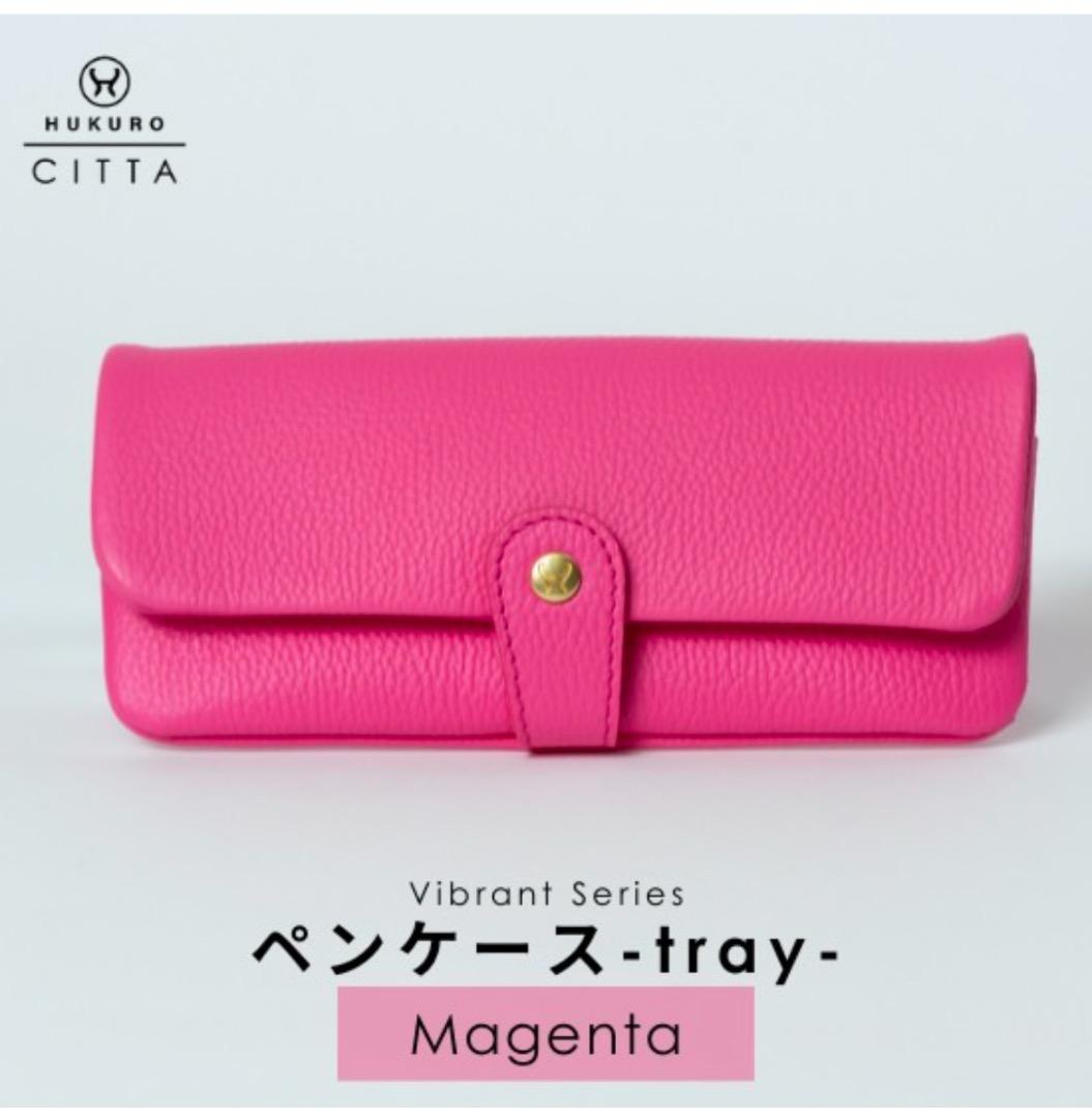 【新品未使用】HUKURO ペンケース 限定ピンク 牛革 本革 レザー