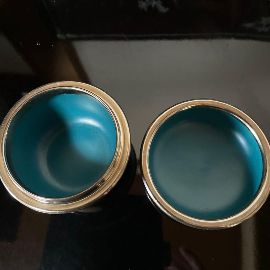 多色葉模様の茶道具 合子