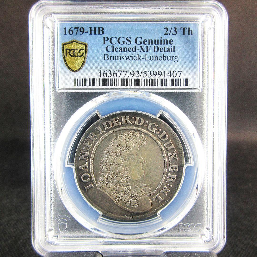 1679 ドイツ 2/3 ターラー 銀貨 PCGS ブラウンシュヴァイク 
