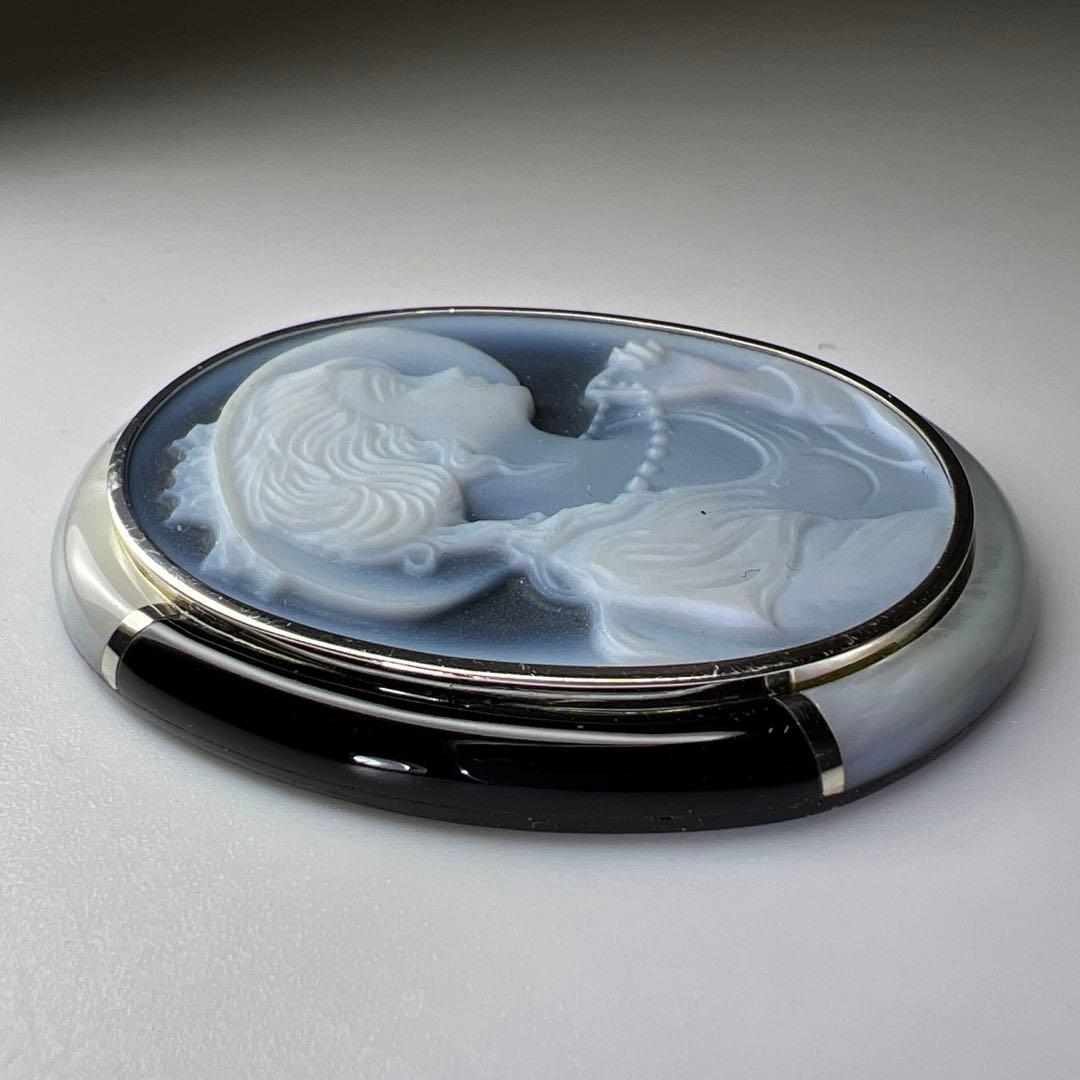 本ストーンカメオブローチ　16g 東Y8-0210☆2F