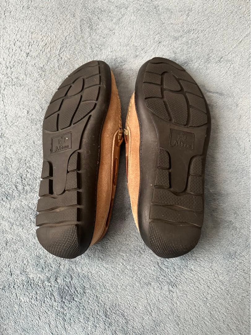 BEAMS×Aldenスエード モカシン　ベージュ
