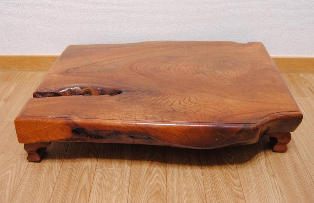 欅？ の花台  木　敷台  一枚板　テーブル 板厚６ｃｍ