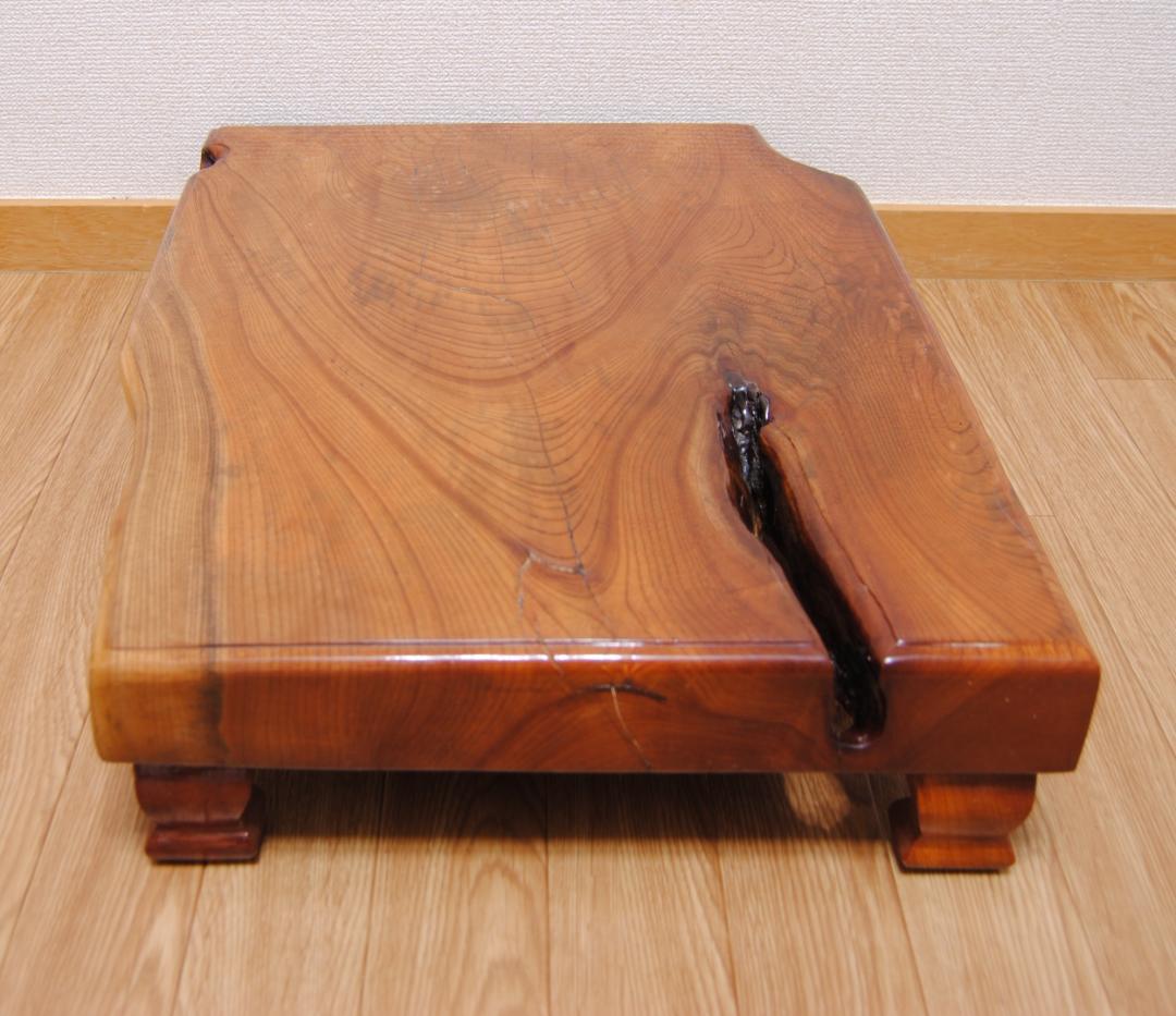 欅？ の花台  木　敷台  一枚板　テーブル 板厚６ｃｍ