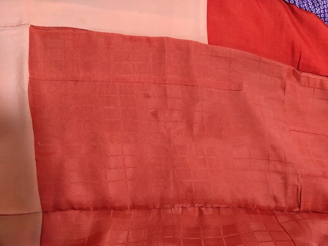 アンティーク　矢絣　紫　正絹　袷　着物　大正ロマン