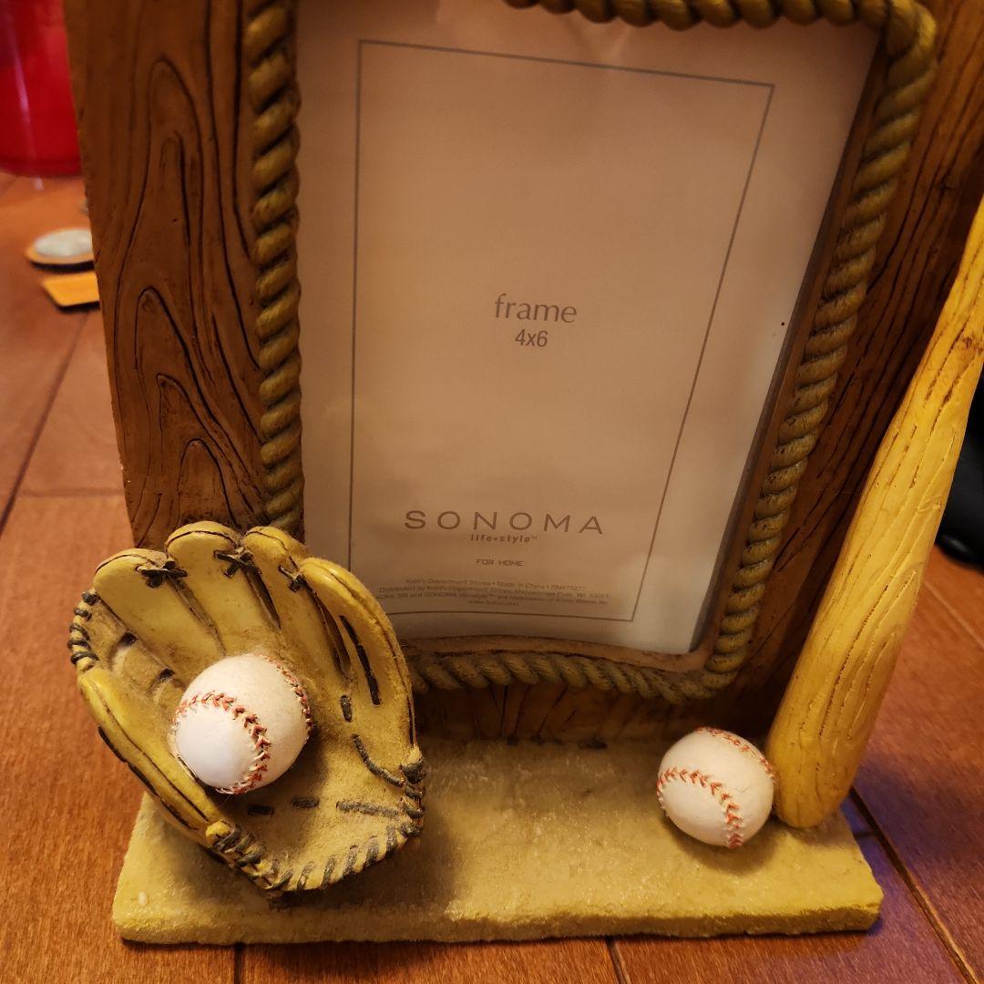 SONOMA 野球モチーフ フォトフレーム 4x6インチ