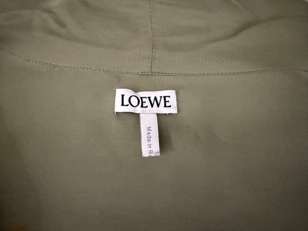 LOEWE SILK100％ オリーブグリーンブラウス
