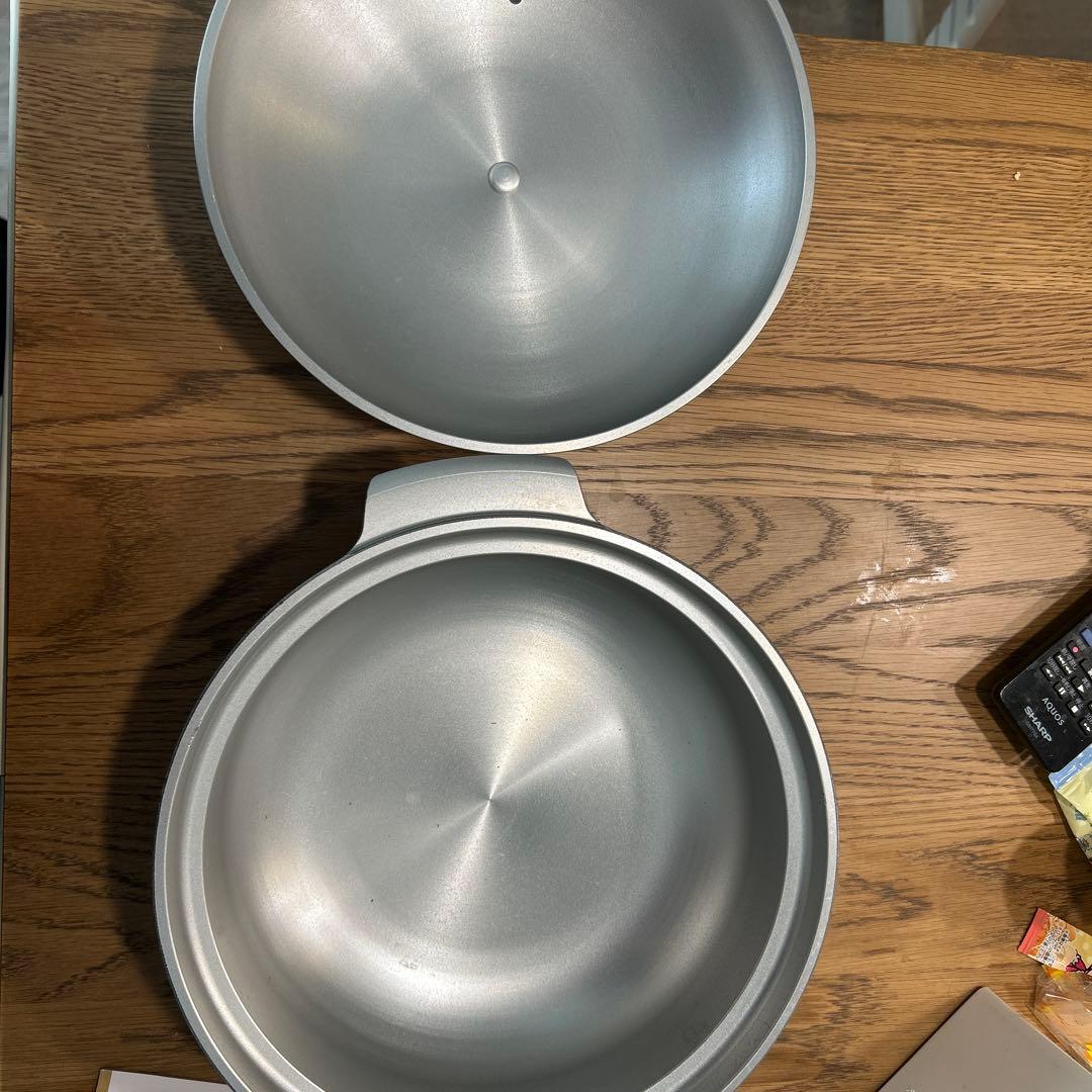  peak アルミ土鍋 直径約24cm 蓋付き