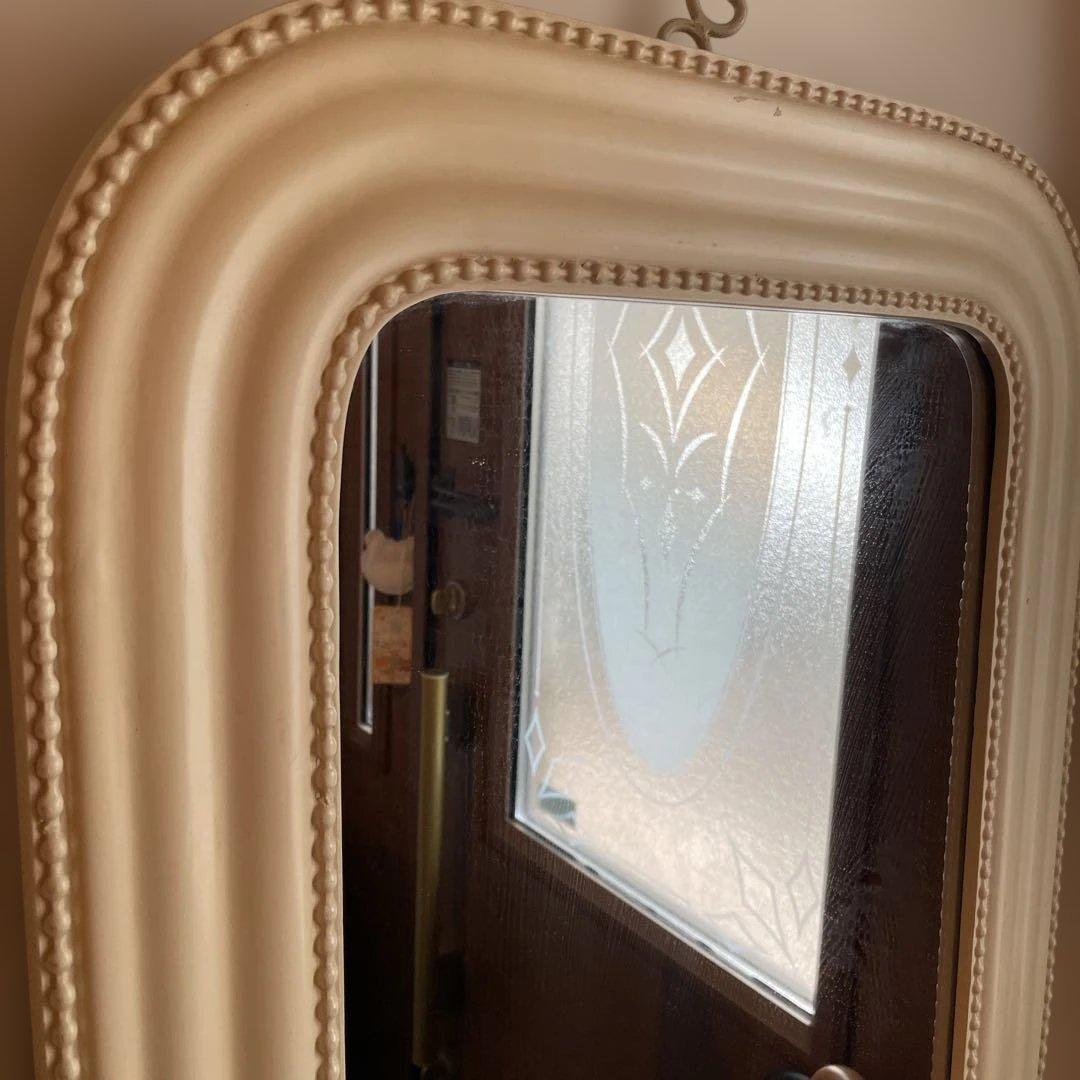 マンズアンティークミラー　鏡　ブロカント　ヨーロッパ　ビンテージ　壁掛け