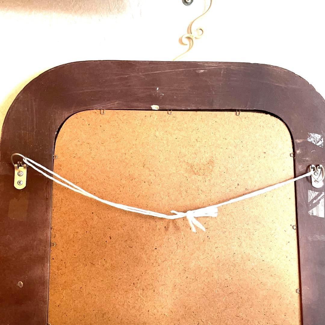 マンズアンティークミラー　鏡　ブロカント　ヨーロッパ　ビンテージ　壁掛け