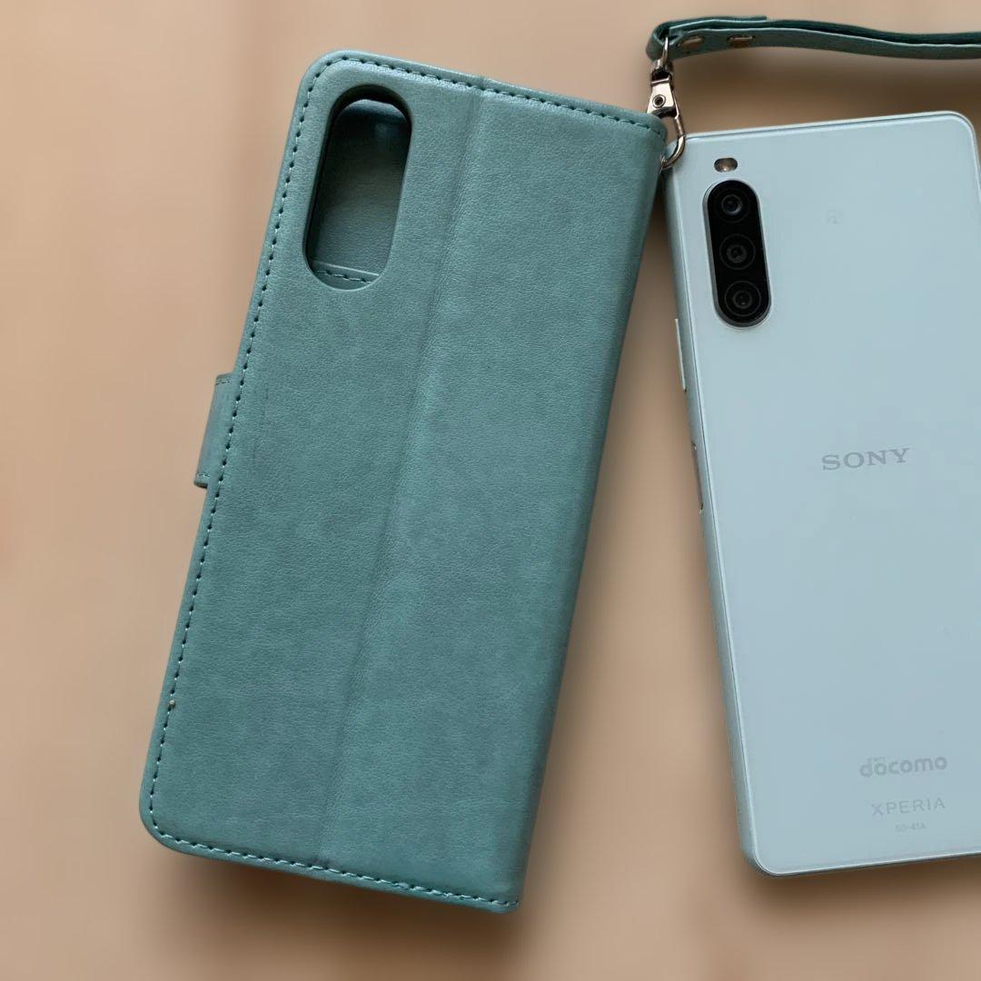Sony Xperia 10 II docomo ミントグリーン　手帳型ケース付