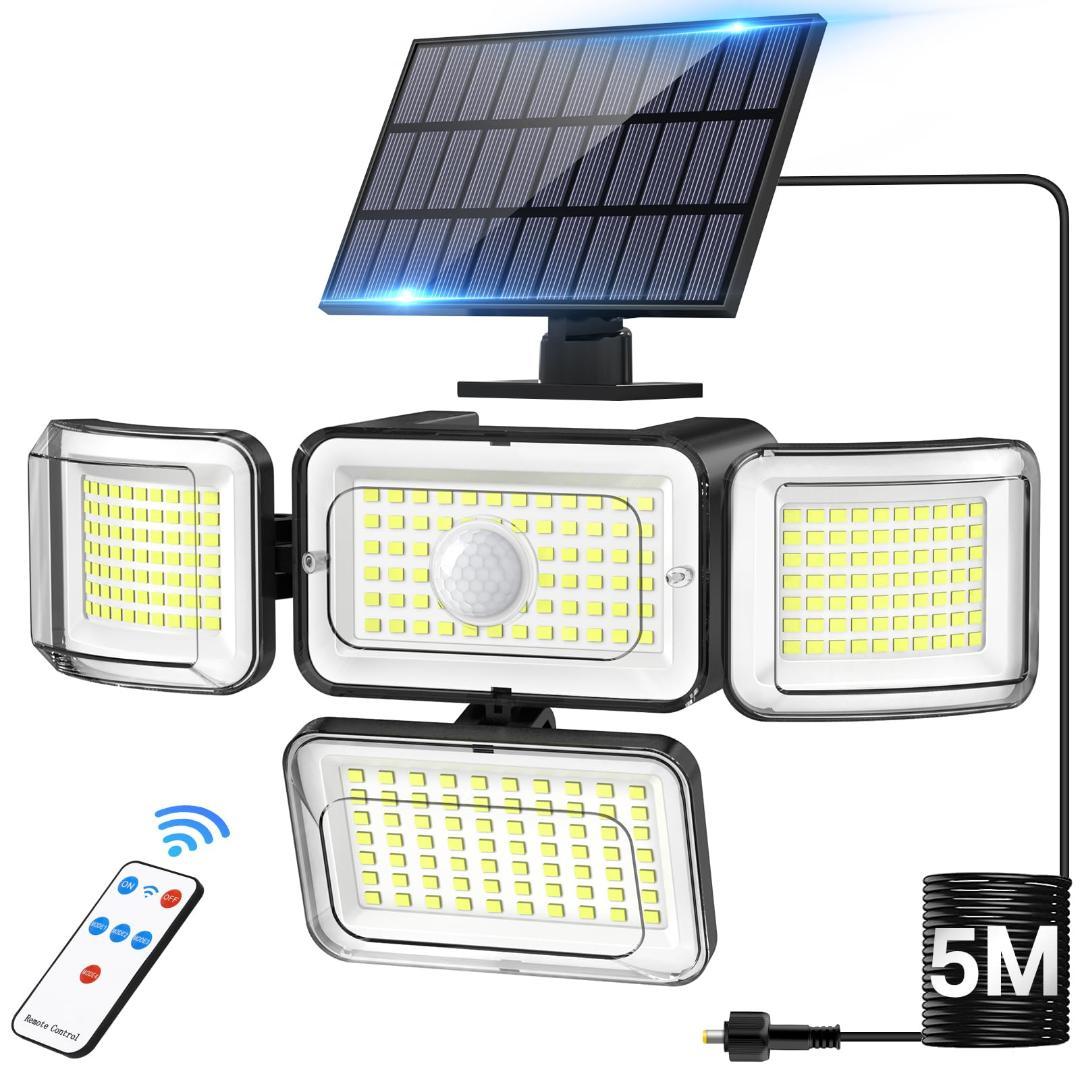 分離型 防水 屋外 リモコン付き センサーライト ソーラーライト
