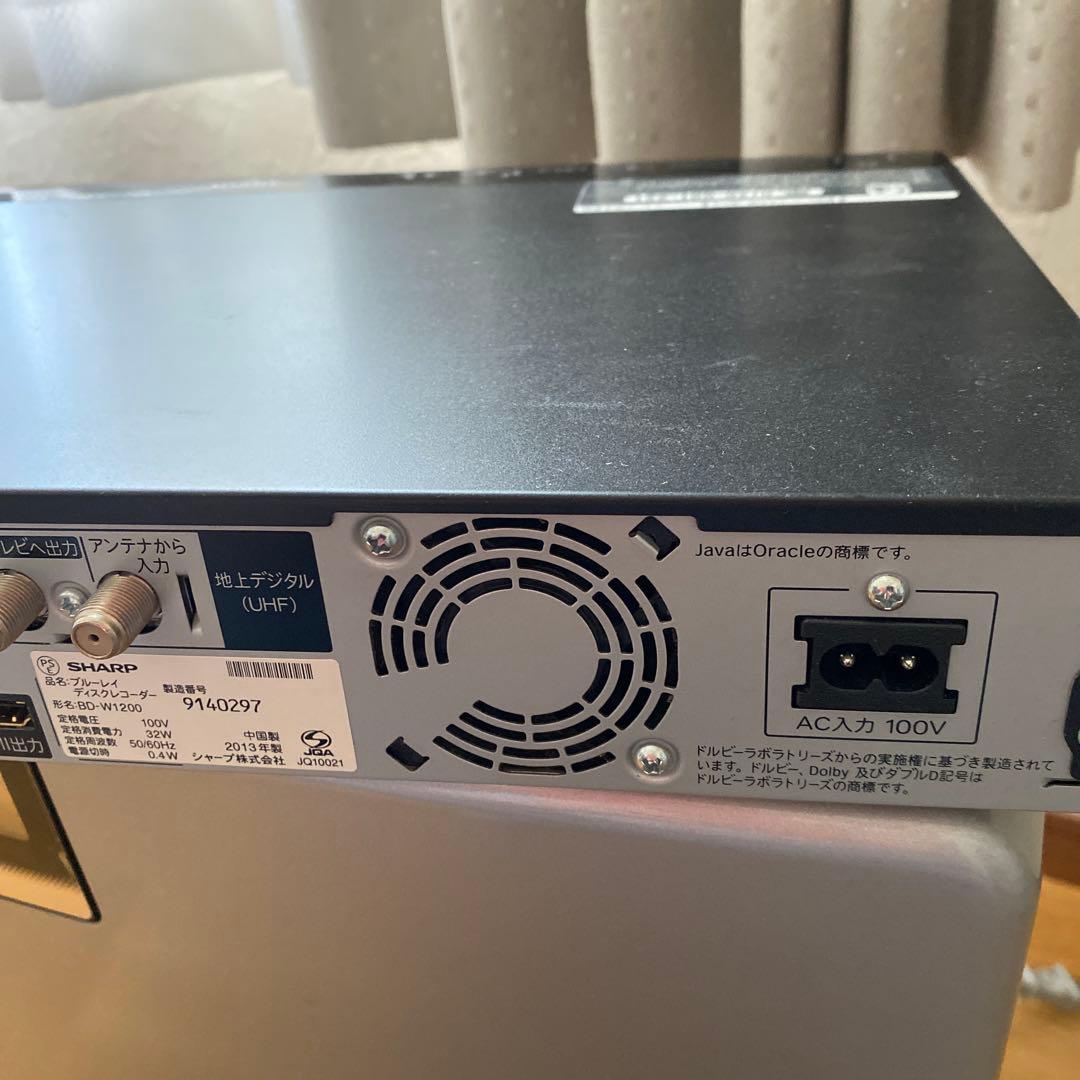 ジャンク シャープ AQUOS BD-W1200 ディスクレコーダー