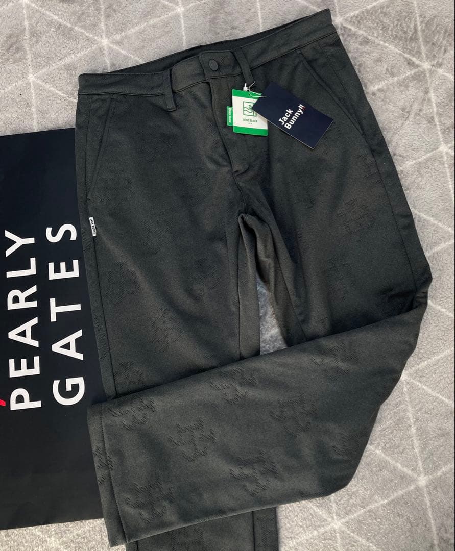 新品 ジャックバニー ピンソニック裏フリース 防風テーパードパンツ(5)Lグレー