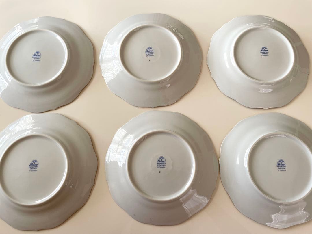 【値下げしました】リンドナー/ドイツ製、19cm中皿6枚《希少品》