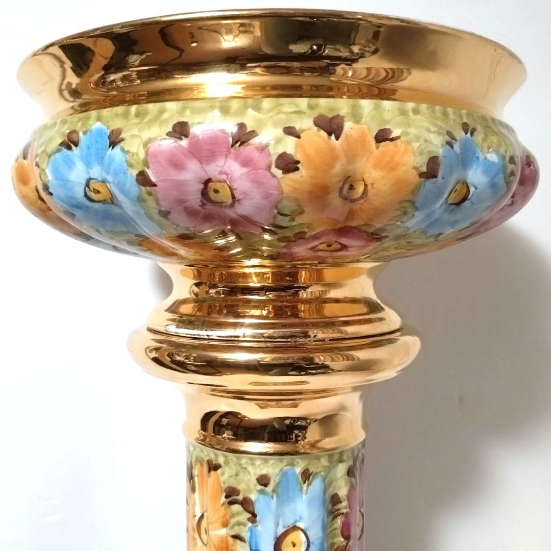 イタリア製　コラム＆ポット　ガーデニングオブジェ　フラワーベース　プランター