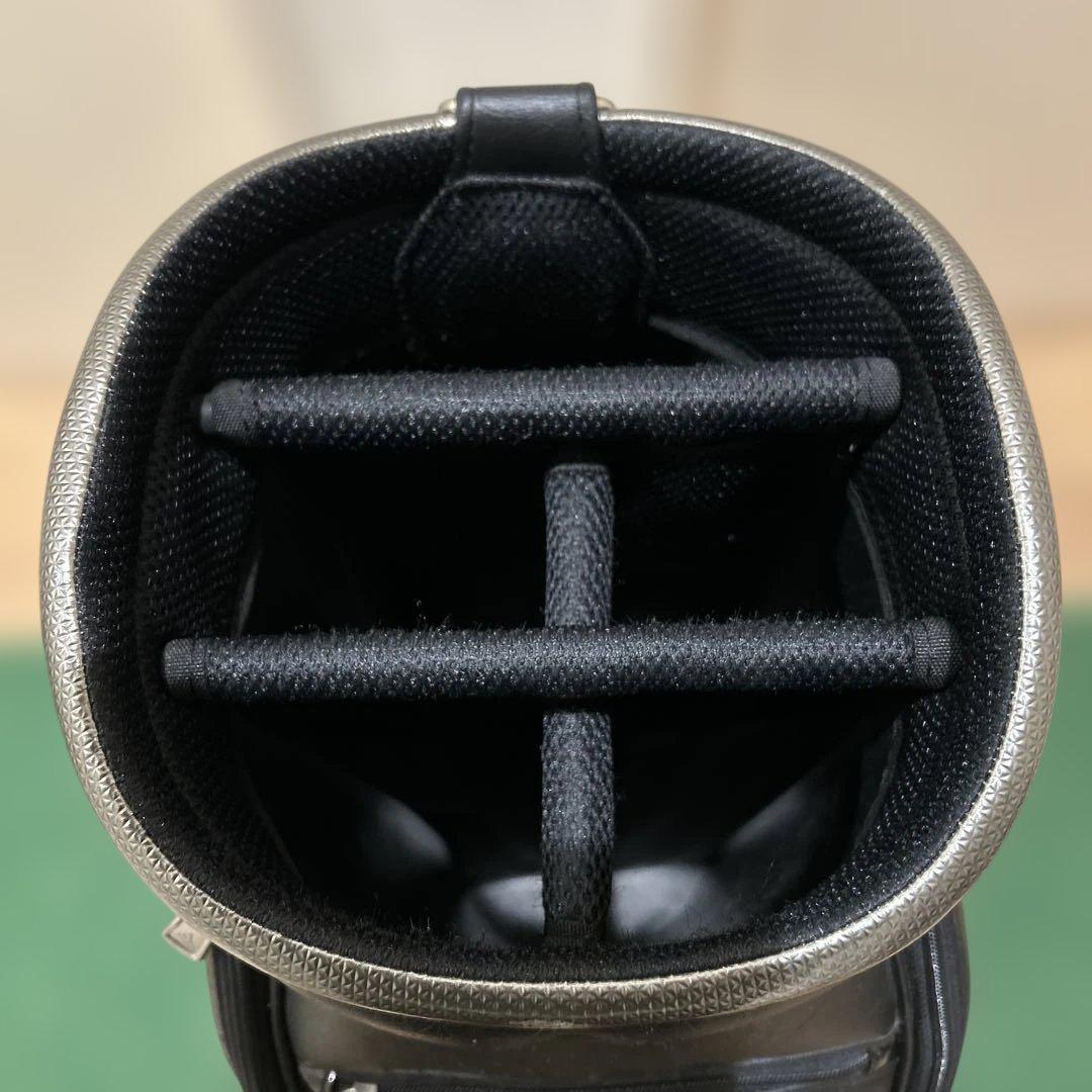 adidas キャディバッグ黒 ブラックヘッドカバー付き