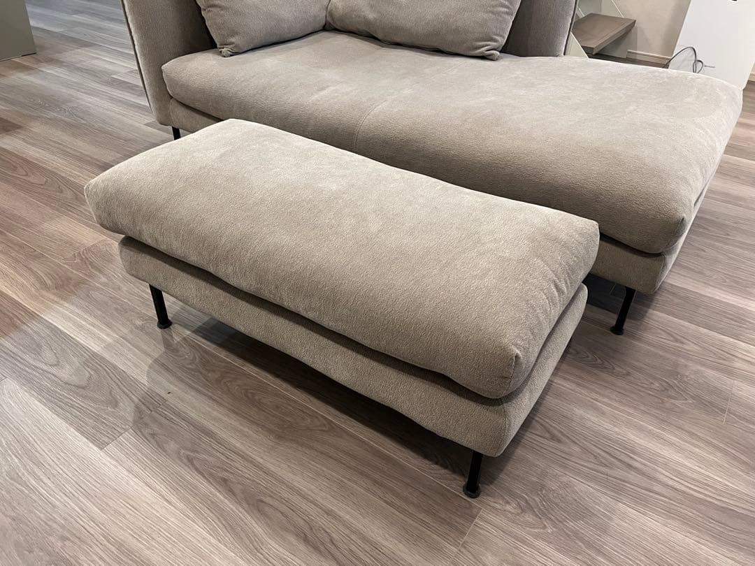 ACTUS アクタス グレー ソファ（同素材オットマン別売あり）