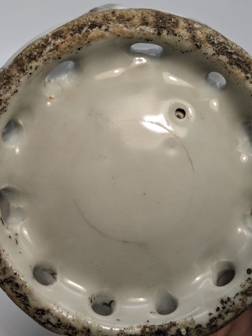 李朝 特大桃型水滴 辰砂青華彩 高麗白磁 染付 李氏朝鮮 書道具 水差 水注