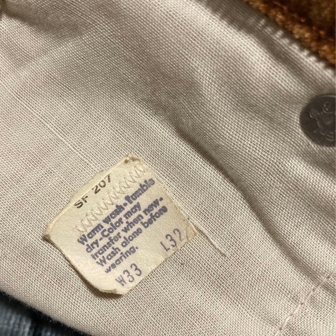 70s 米国製 Levi's 682 コーデュロイ 42 TALON W33