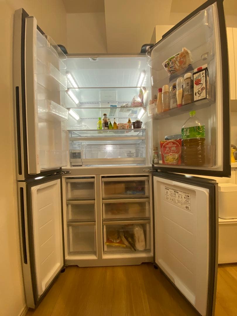 【直接引取限定・急ぎ特価】 AQUA冷蔵庫 512L 2021年 TZ51K-S