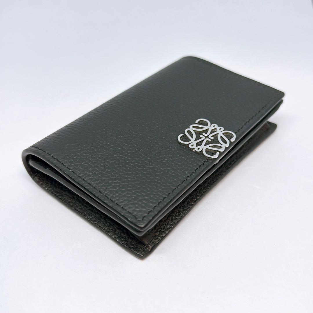 【極美品】LOEWE ロエベ アナグラム ビジネスカードホルダー シルバー