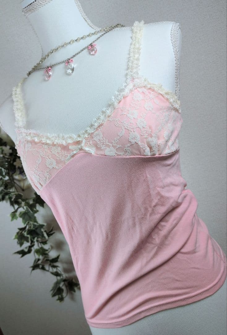 希少♡LIZ LISA♡リズリサ キャミソール ピンクハート チャーム付 旧タグ