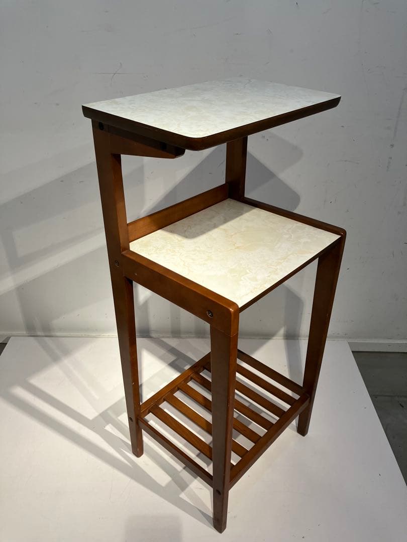 オールド、カリモク、飾り棚、花台、電話台、コンソール、サイドテーブル、レトロ