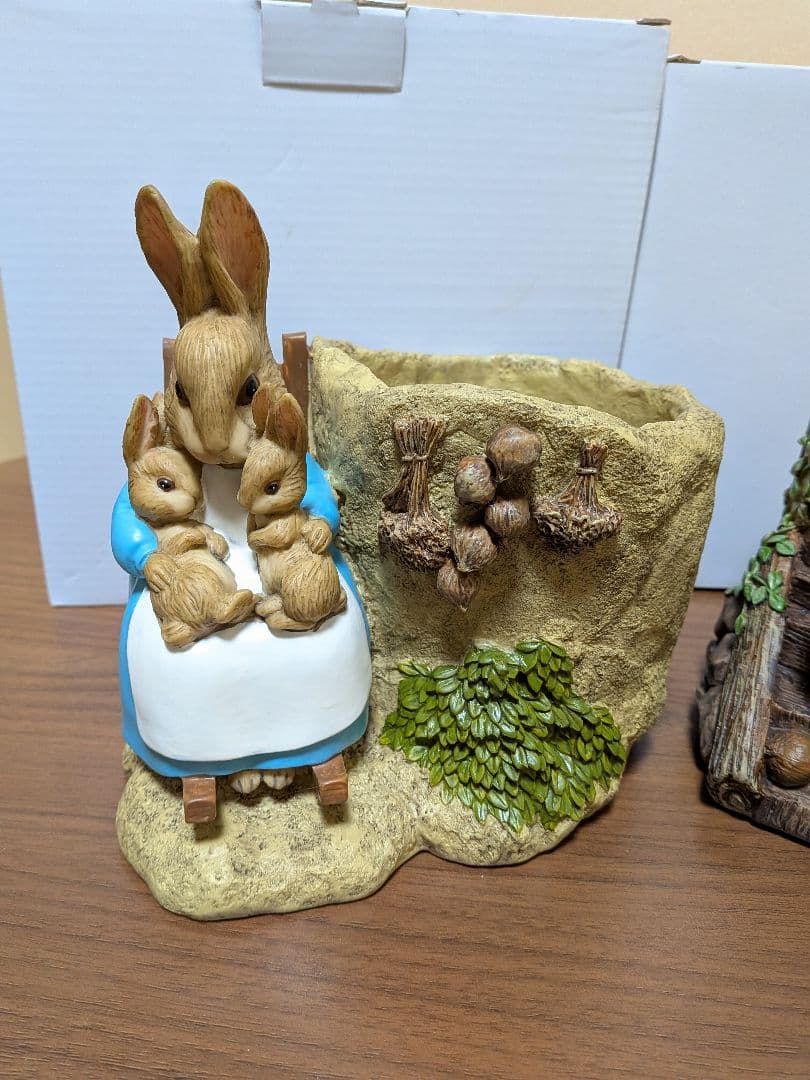 未使用　ピーターラビット　ミセスラビット　プランター　加藤工芸