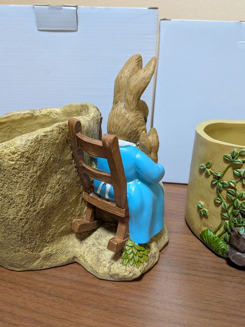 未使用　ピーターラビット　ミセスラビット　プランター　加藤工芸