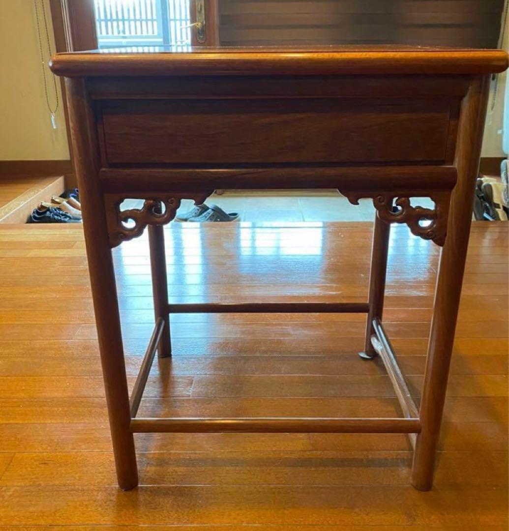 中国アンティーク　無垢材　テーブル　飾り台オブジェ