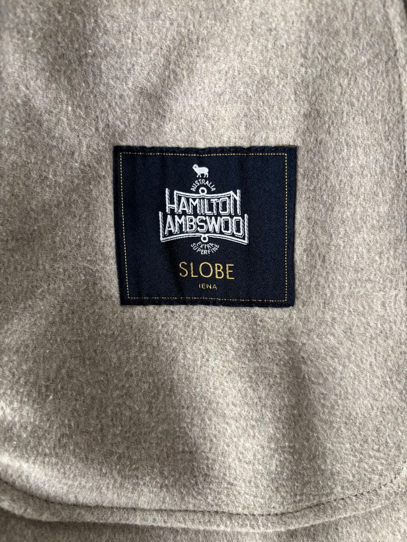 SLOBE IENA／HAMILTONダブルフェイスウールショートコクーンコート