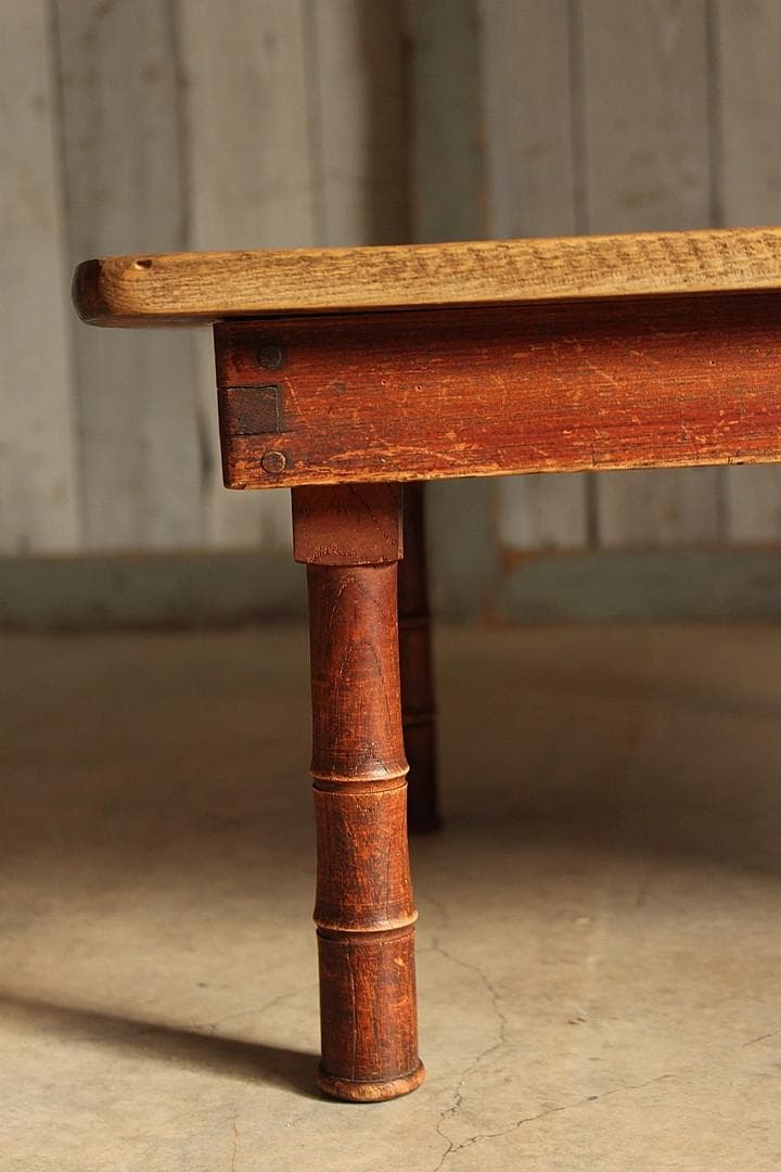 古い小ぶりな折り畳みテーブル　ちゃぶ台　古家具　古民家　古道具