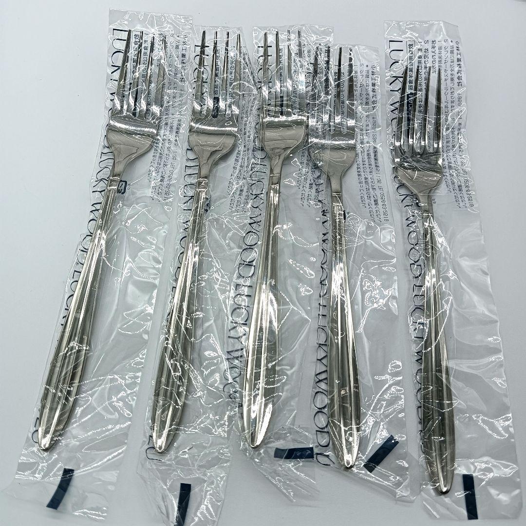 未使用　LUCKY WOOD カトラリーセット　25pcs 18-8ステンレス