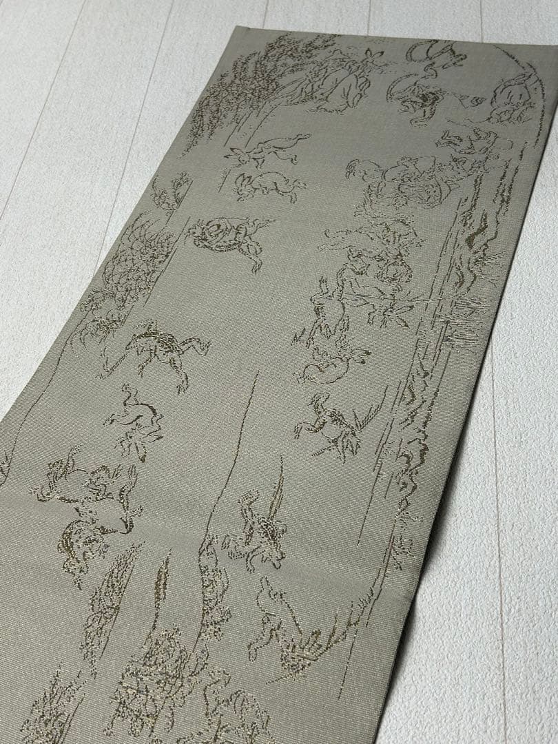 sakura様御専用。HX-84 袋帯　両面　宝尽くし　鳥獣戯画　金銀糸 六通