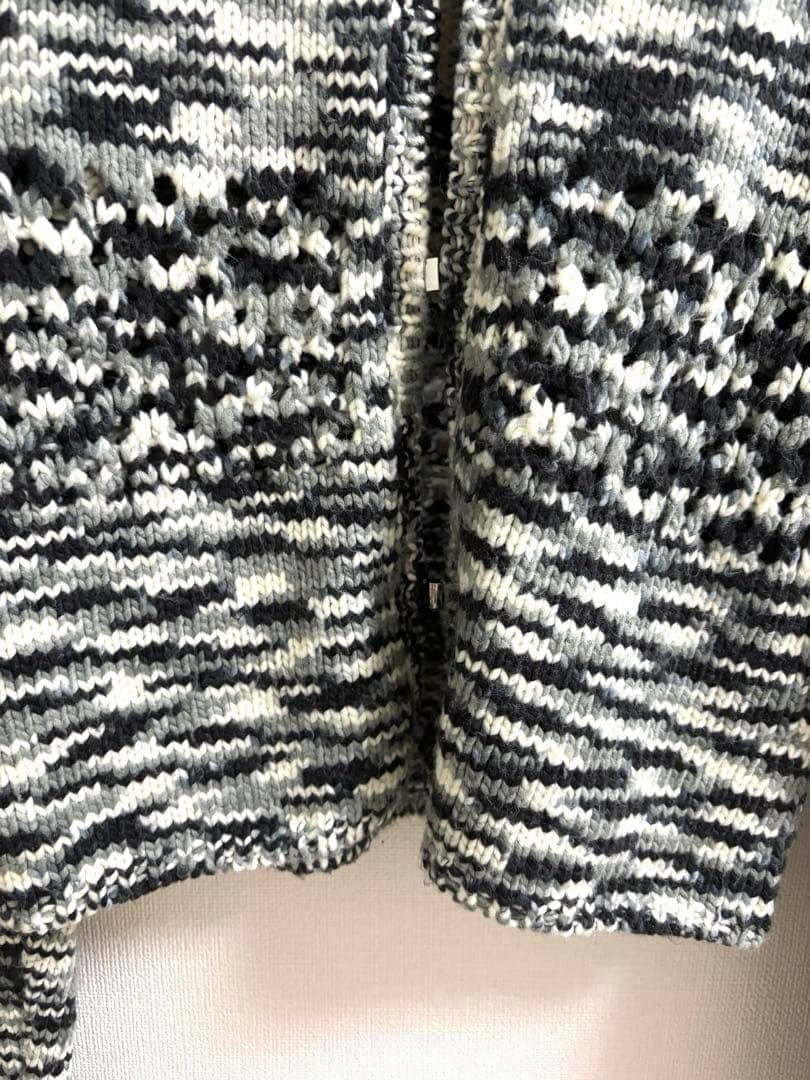 美品 quui marble knit cardigan ブラック キューイ